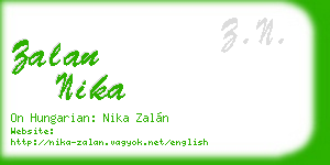 zalan nika business card